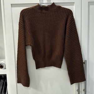 Brown cropped turtleneck, forever, 21